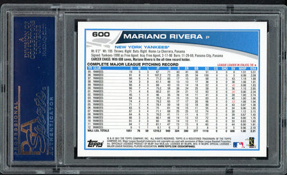 2013 Topps #600 Mariano Rivera Yankees PSA 10 GEM MINT 563531