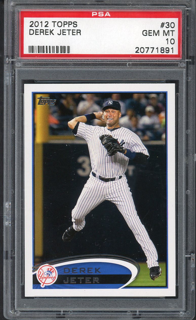 2012 Topps # 30 Derek Jeter Yankees PSA 10 GEM MINT 563533