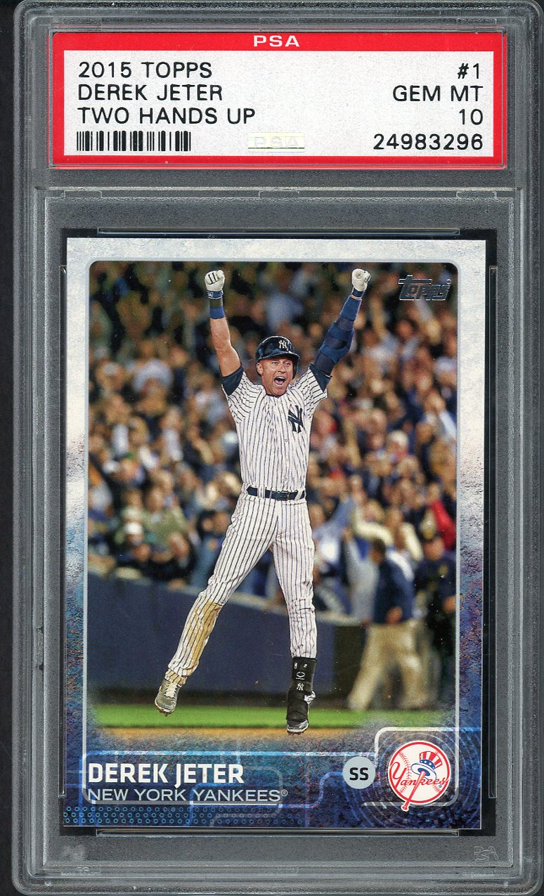 2015 Topps #  1 Derek Jeter Yankees PSA 10 GEM MINT Two Hands 563535