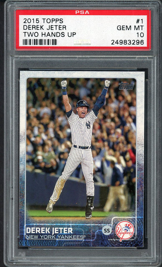 2015 Topps #  1 Derek Jeter Yankees PSA 10 GEM MINT Two Hands 563535