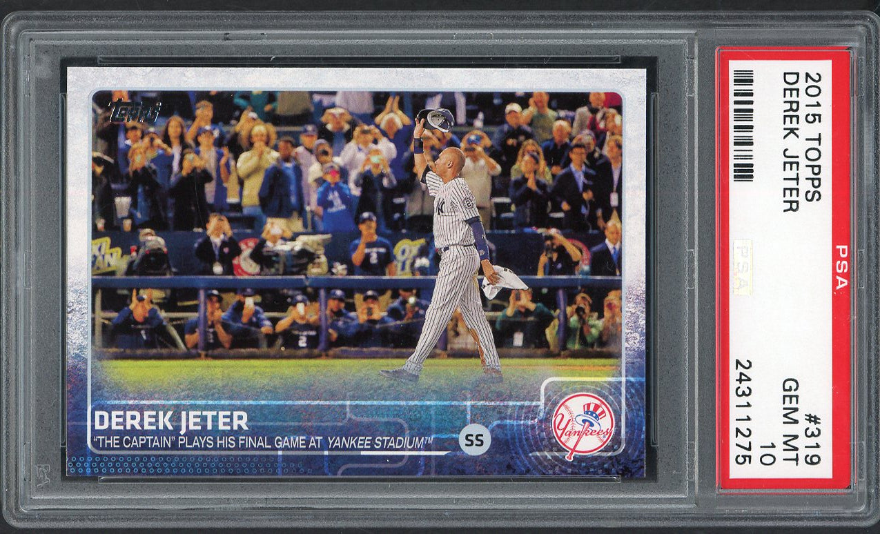 2015 Topps #319 Derek Jeter Yankees PSA 10 GEM MINT 563536