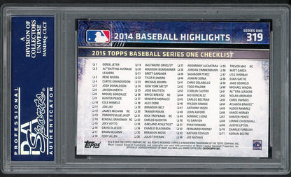 2015 Topps #319 Derek Jeter Yankees PSA 10 GEM MINT 563536