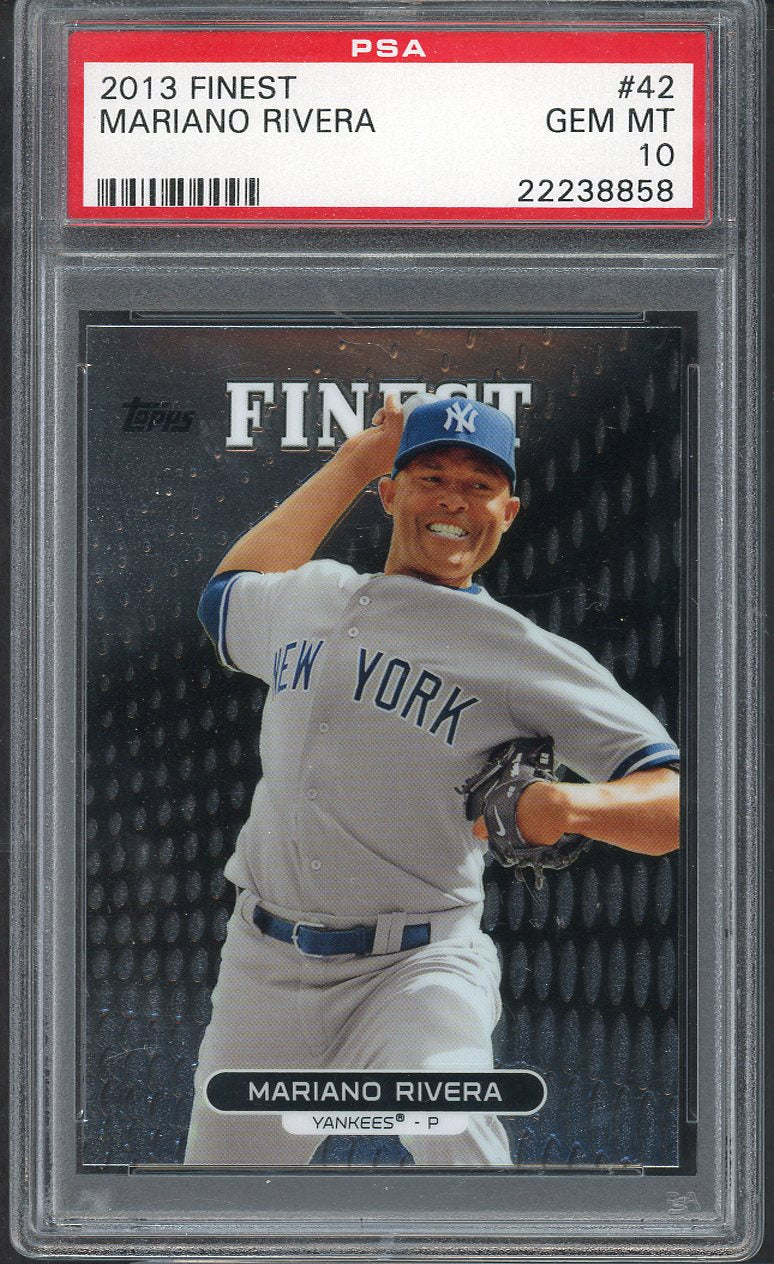2013 Topps Finest # 42 Mariano Rivera Yankees PSA 10 GEM MINT 563537
