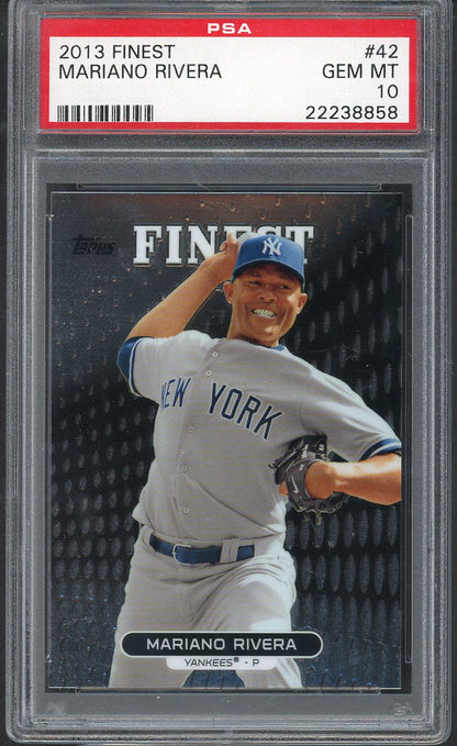 2013 Topps Finest # 42 Mariano Rivera Yankees PSA 10 GEM MINT 563537