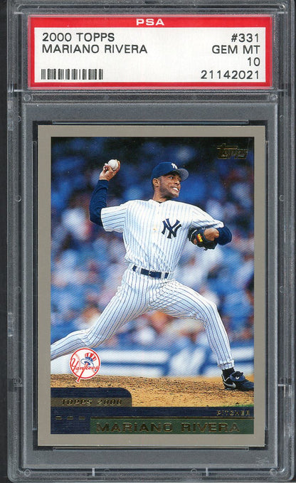 2000 Topps #331 Mariano Rivera Yankees PSA 10 GEM MINT 563538