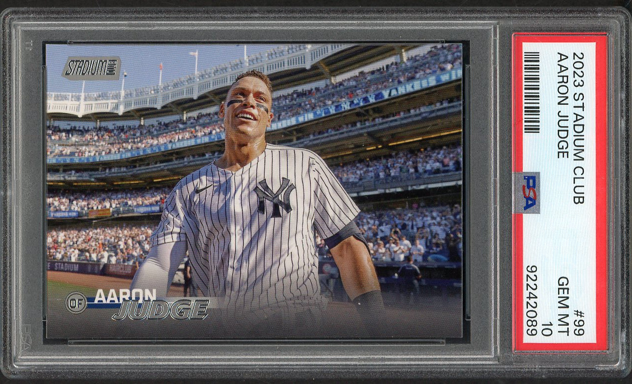 2023 Stadium Club # 99 Aaron Judge Yankees PSA 10 GEM MINT 563540