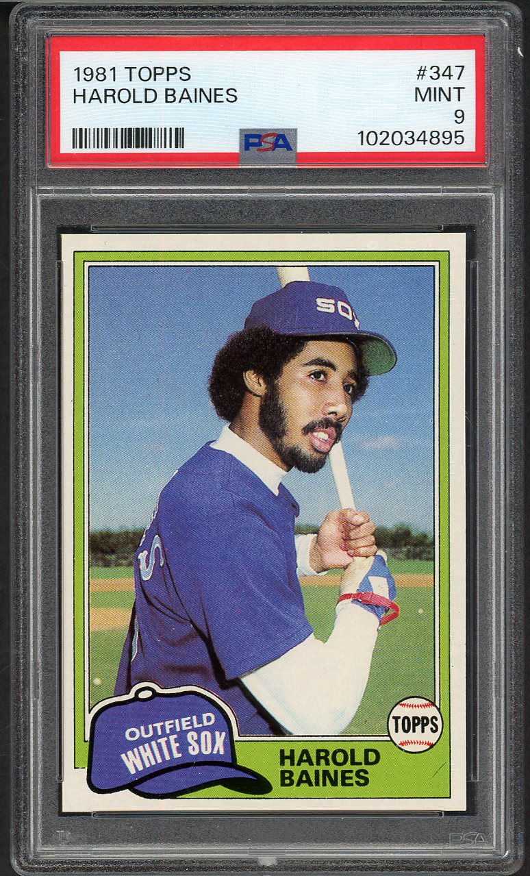 1981 Topps #347 Harold Baines White Sox PSA 9 MINT 563560