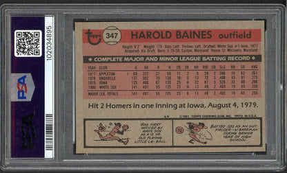 1981 Topps #347 Harold Baines White Sox PSA 9 MINT 563560