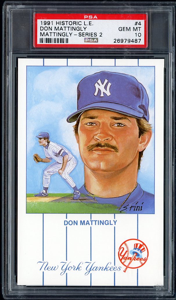 1991 Historic Limited Postcards #  4 Don Mattingly Yankees PSA 10 GEM MINT