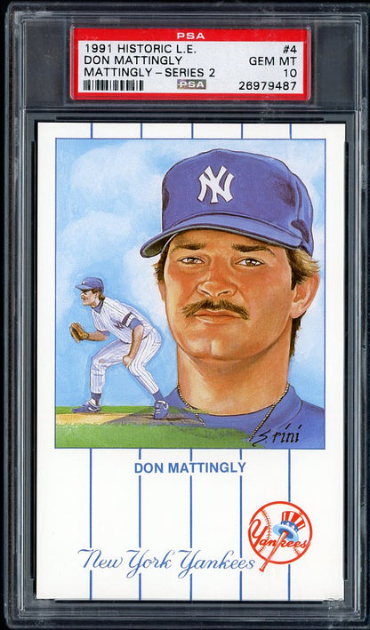 1991 Historic Limited Postcards #  4 Don Mattingly Yankees PSA 10 GEM MINT