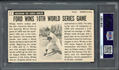 1964 Topps Baseball Giants #  7 Whitey Ford Yankees PSA 9 MINT 563586