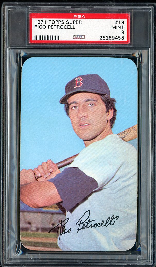 1971 Topps Baseball Supers # 19 Rico Petrocelli Red Sox PSA 9 MINT 563588