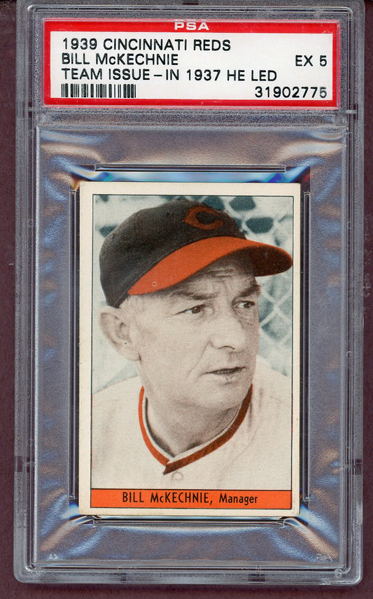 1939 Cincinnati Reds Team Issue Bill McKechnie PSA 5 EX 563597