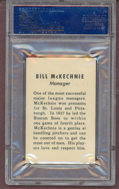 1939 Cincinnati Reds Team Issue Bill McKechnie PSA 5 EX 563597