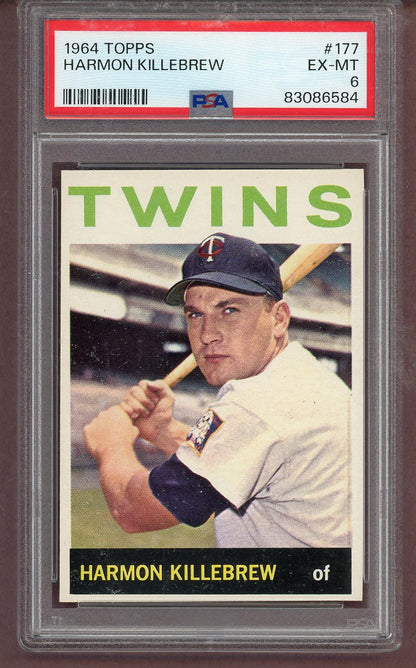 1964 Topps Baseball #177 Harmon Killebrew Twins PSA 6 EX-MT 563598