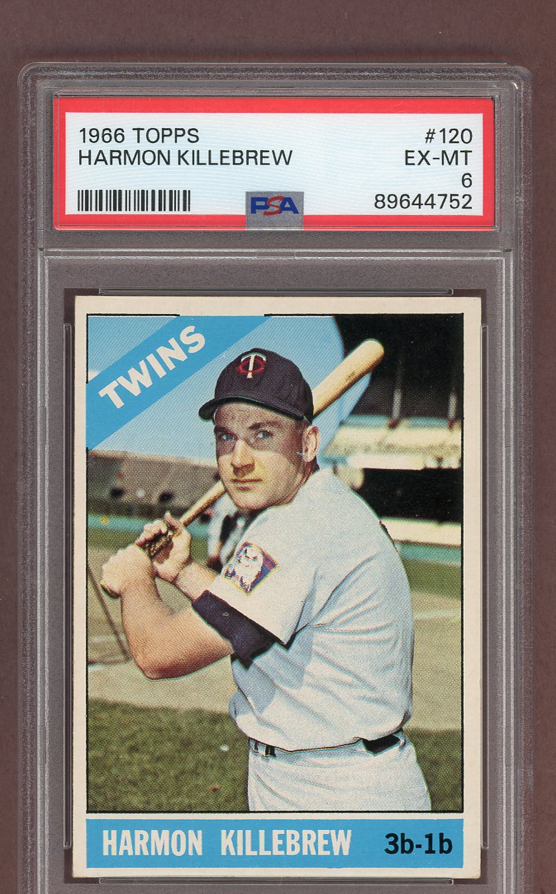 1966 Topps Baseball #120 Harmon Killebrew Twins PSA 6 EX-MT 563599