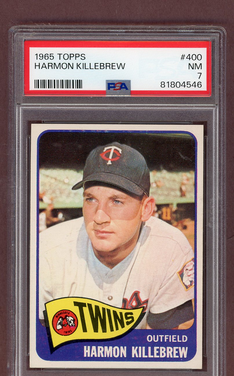 1965 Topps Baseball #400 Harmon Killebrew Twins PSA 7 NM 563600