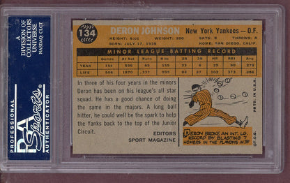 1960 Topps Baseball #134 Deron Johnson Yankees PSA 8 NM/MT 563605