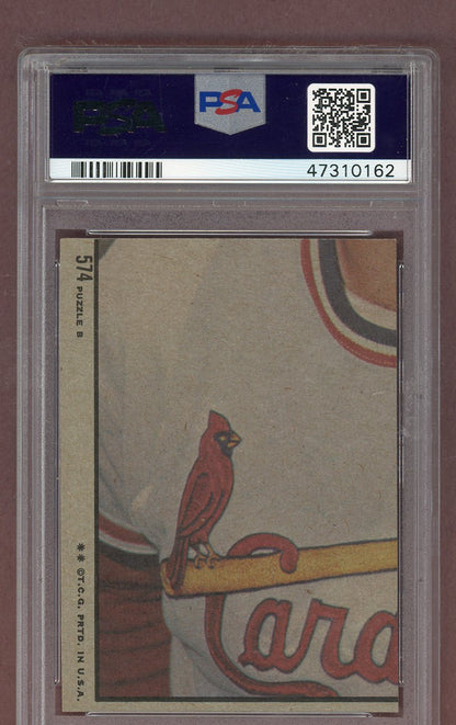1972 Topps Baseball #574 Fritz Peterson IA Yankees PSA 8 NM/MT 563607