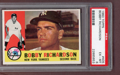 1960 Topps Baseball #405 Bobby Richardson Yankees PSA 6 EX-MT 563612