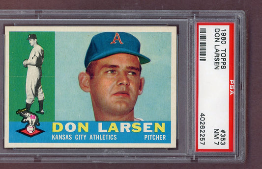 1960 Topps Baseball #353 Don Larsen A's PSA 7 NM 563627