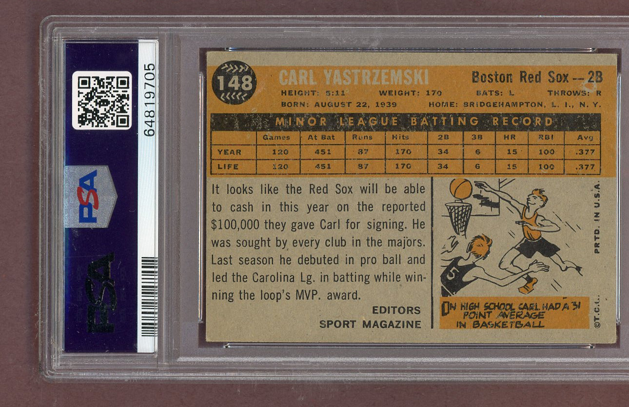 1960 Topps Baseball #148 Carl Yastrzemski Red Sox PSA 5 EX  563631