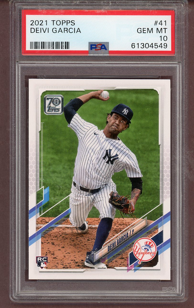 2021 Topps #041 Deivi Garcia Yankees PSA 10 GEM MINT 563634