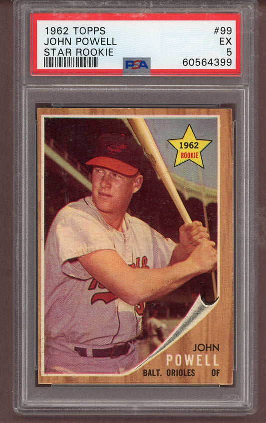 1962 Topps Baseball #099 Boog Powell Orioles PSA 5 EX 563638