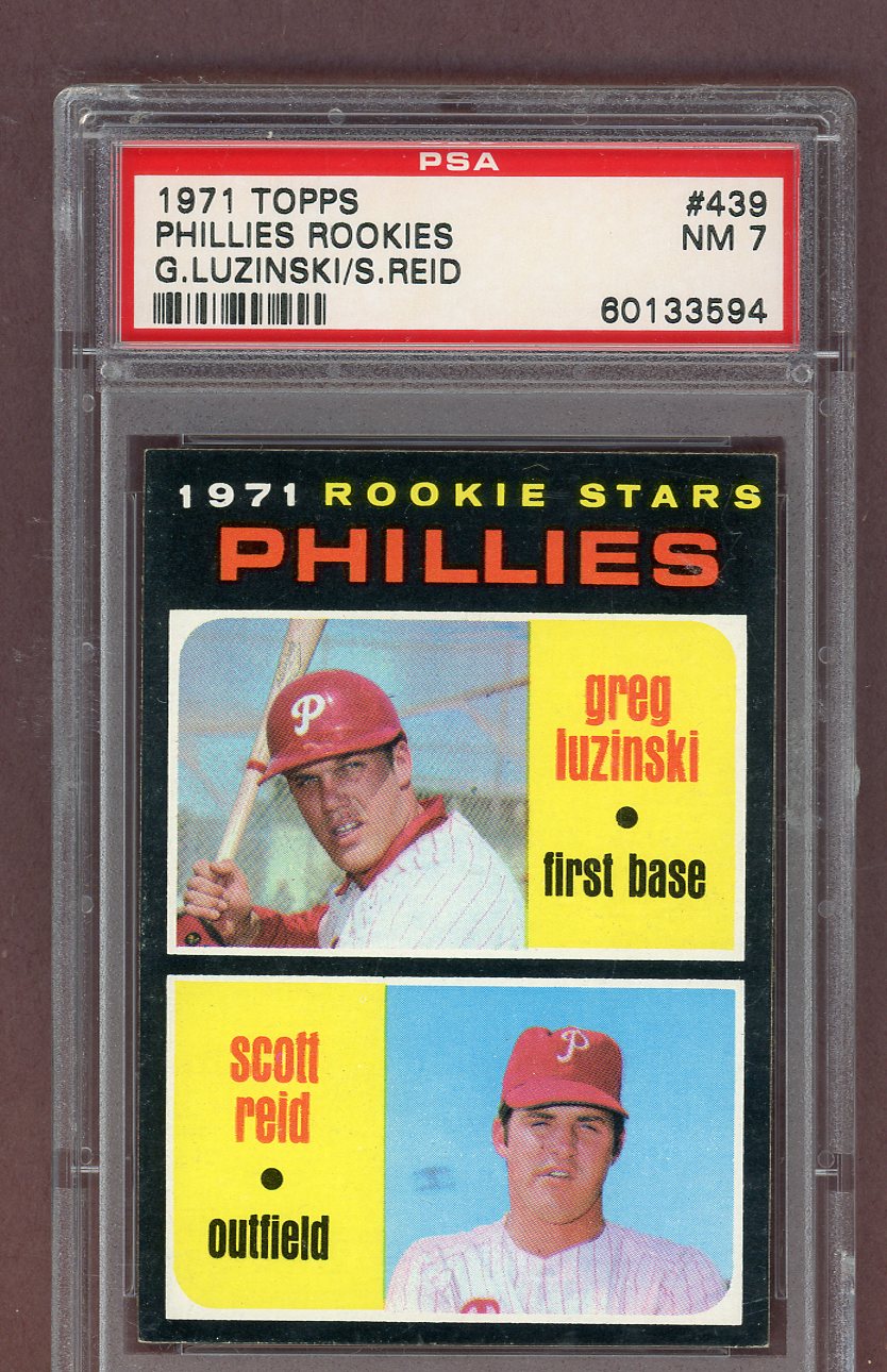 1971 Topps Baseball #439 Greg Luzinski Phillies PSA 7 NM 563639