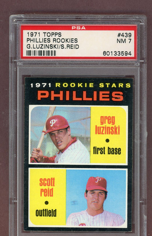 1971 Topps Baseball #439 Greg Luzinski Phillies PSA 7 NM 563639