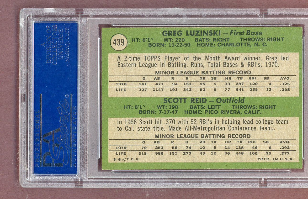 1971 Topps Baseball #439 Greg Luzinski Phillies PSA 7 NM 563639