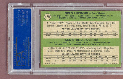 1971 Topps Baseball #439 Greg Luzinski Phillies PSA 7 NM 563639