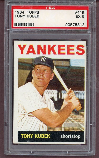 1964 Topps Baseball #415 Tony Kubek Yankees PSA 5 EX 563654