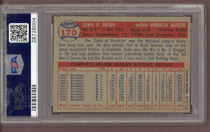 1957 Topps Baseball #170 Duke Snider Dodgers PSA 6 EX-MT 563666