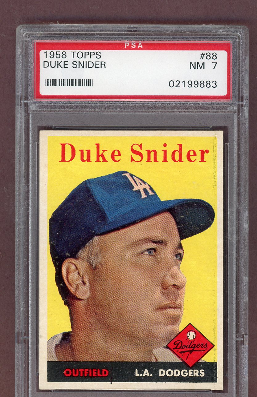 1958 Topps Baseball #088 Duke Snider Dodgers PSA 7 NM 563667