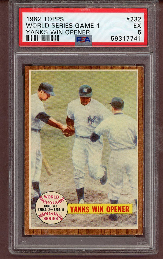 1962 Topps Baseball #232 World Series Game 1 PSA 5 EX 563694