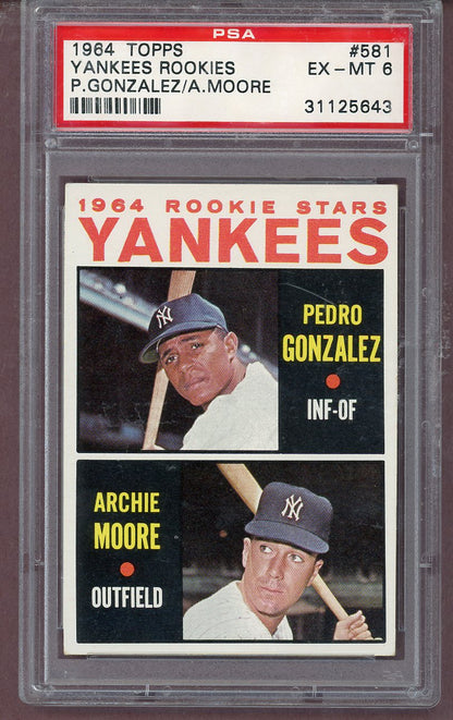 1964 Topps Baseball #581 Pedro Gonzalez Yankees PSA 6 EX-MT 563709