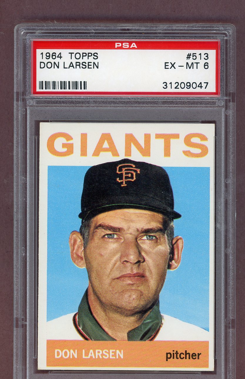 1964 Topps Baseball #513 Don Larsen Giants PSA 6 EX-MT 563715