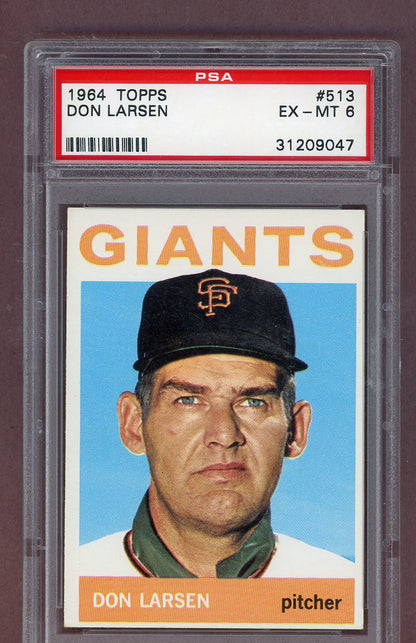 1964 Topps Baseball #513 Don Larsen Giants PSA 6 EX-MT 563715