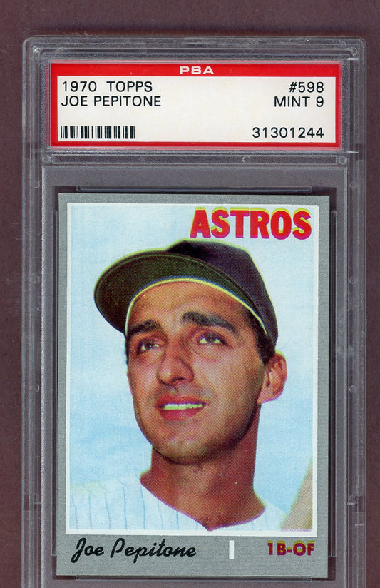 1970 Topps Baseball #598 Joe Pepitone Astros PSA 9 MINT 563719