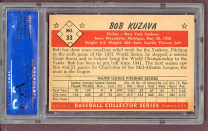 1953 Bowman B&W Baseball #033 Bob Kuzava Yankees PSA 6 EX-MT 563721