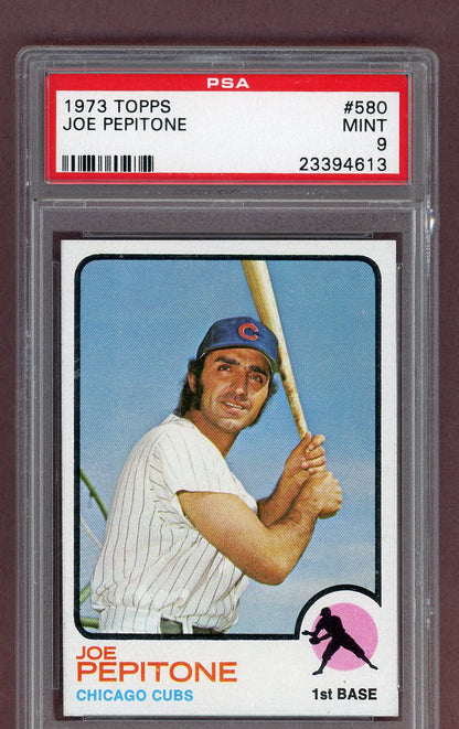 1973 Topps Baseball #580 Joe Pepitone Cubs PSA 9 MINT 563724