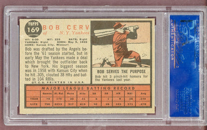 1962 Topps Baseball #169 Bob Cerv Yankees PSA 6 EX-MT 563738