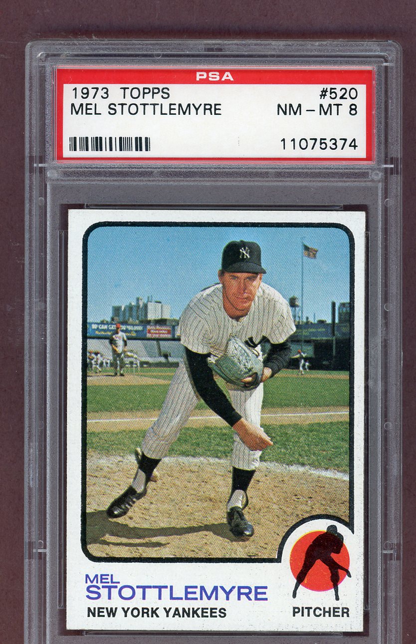 1973 Topps Baseball #520 Mel Stottlemyre Yankees PSA 8 NM/MT 563747