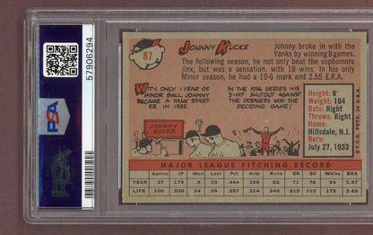 1958 Topps Baseball #087 Johnny Kucks Yankees PSA 6 EX-MT 563752