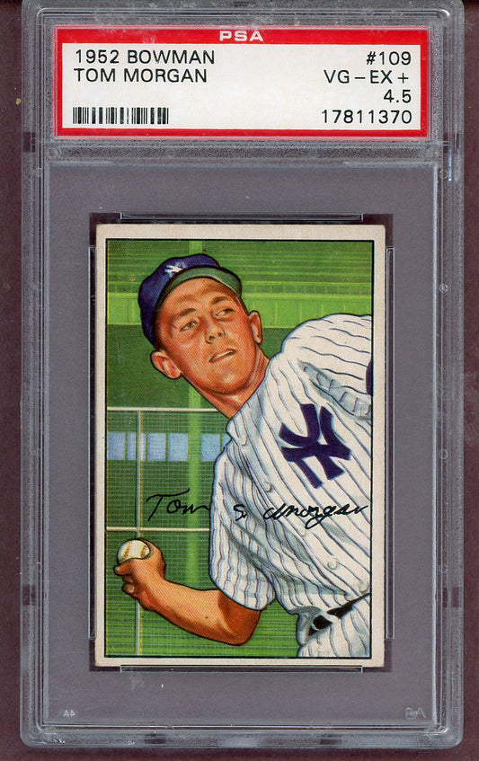 1952 Bowman Baseball #109 Tom Morgan Yankees PSA 4.5 VG-EX+ 563758