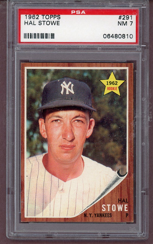 1962 Topps Baseball #291 Hal Stowe Yankees PSA 7 NM 563761
