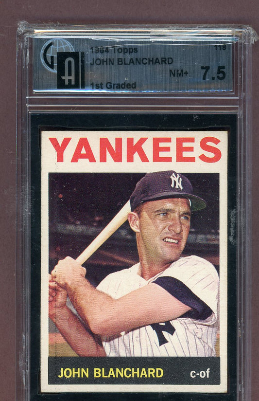 1964 Topps Baseball #118 John Blanchard Yankees GAI 7.5 NM+ 563771