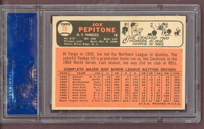 1966 Topps Baseball # 79 Joe Pepitone Yankees PSA 6 EX-MT 563786