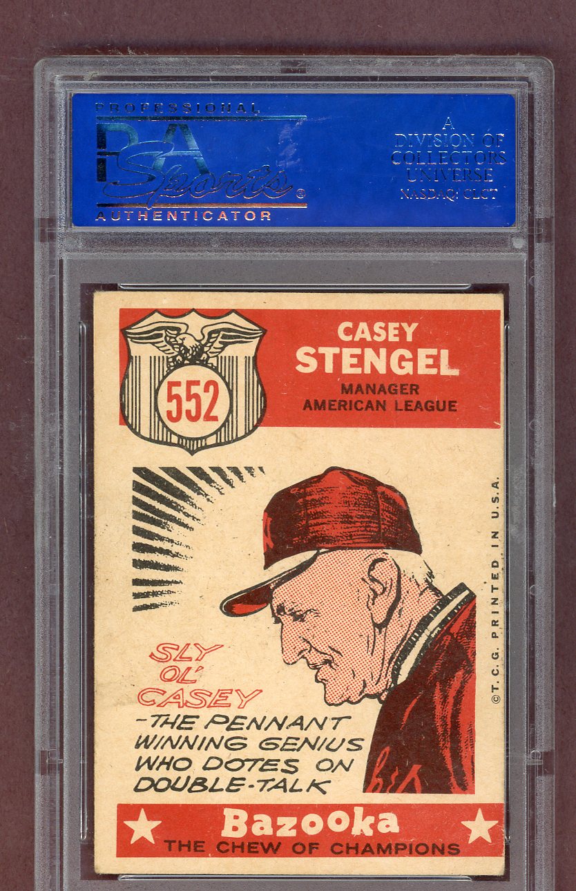 1959 Topps Baseball #552 Casey Stengel A.S. Yankees PSA 5 EX 563787